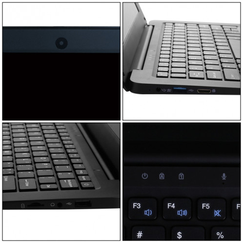 3350 Ordinateur portable de 10,1 pouces, 3GB + 32GB, OS Windows 10, Intel Celeron N3350 Dual Core CPU 1.1GHZ-2.4GHz, Support Bluetooth & WiFi & HDMI, Plug UE (Noir) SH060B442-013