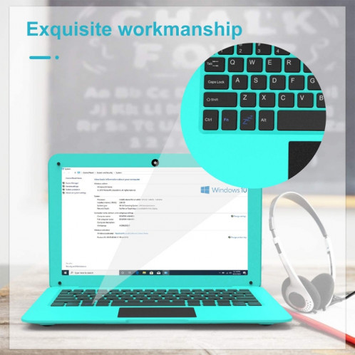 3350 Ordinateur portable de 10,1 pouces, 3GB + 32GB, OS Windows 10, Intel Celeron N3350 Dual Core CPU 1.1GHZ-2.4GHz, Support Bluetooth & WiFi & HDMI, Plug UE (Noir) SH060B442-013