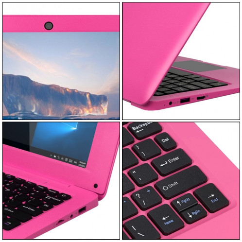 Ordinateur portable A133 10,1 pouces, 2 Go + 16 Go, Android 7.1, processeur Allwinner A133 Quad Core 1,6 GHz, prise en charge Bluetooth et WiFi, (rose) SH062F1525-012