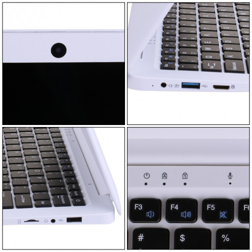 Ordinateur portable A133 10,1 pouces, 2 Go + 16 Go, Android 12, processeur Allwinner A133 Quad Core 1,6 GHz, prise en charge Bluetooth et WiFi, (blanc) SH062W1839-012