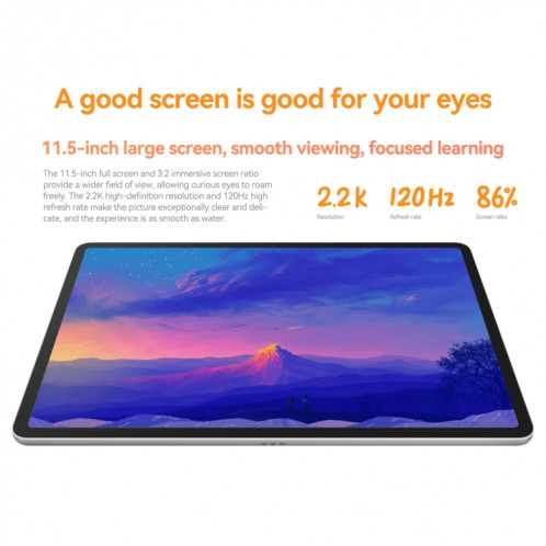 HUAWEI MatePad 11.5 2024, écran à lumière douce WiFi 8 Go + 128 Go 120 Hz HarmonyOS 4.2 Histen 9.0 Hisilicon Kirin 8000 (gris) SH103H1187-014