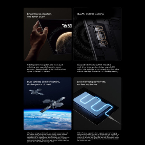 HUAWEI MatePad Pro 13,2 pouces 2025 WiFi Soft Light Écran, 16 Go + 1 To, HarmonyOS 4.3 Hisilicon Kirin 9020 (Noir) SH108B1732-014