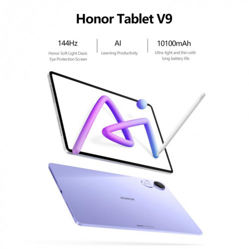 Tablette PC Honor Pad V9 WiFi, 11,5 pouces 12 Go + 256 Go MagicOS 9.0 Dimensity 8350 Ultra Octa Core (Gris) SH632H463-011