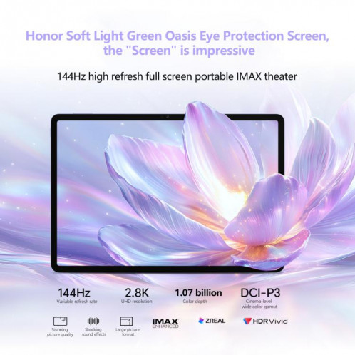 Tablette PC Honor Pad V9 WiFi, 11,5 pouces 12 Go + 256 Go MagicOS 9.0 Dimensity 8350 Ultra Octa Core (Gris) SH632H463-011
