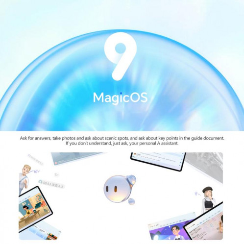 Tablette PC Honor Pad V9 WiFi, 11,5 pouces 12 Go + 256 Go MagicOS 9.0 Dimensity 8350 Ultra Octa Core (Gris) SH632H463-011