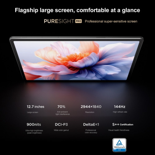 Tablette WiFi Lenovo YOGA Pad Pro AI 12,7 pouces, 12 Go + 256 Go, système d'exploitation Android, Qualcomm Snapdragon 8 Gen3 Octa Core (Bleu) SL720L139-09
