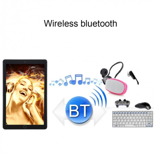Tablette d'appel téléphonique 3G, 10,1 pouces, 2 Go + 32 Go, Android 5.1 MTK6580 Quad Core 1,3 GHz, double SIM, prise en charge GPS, OTG, WiFi, Bluetooth (gris) SH810H1898-012