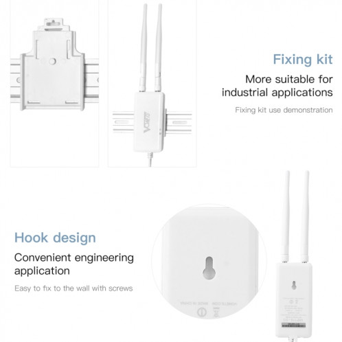 Routeurs sans fil, Répéteur WiFi VONETS Mini Pont Sans Fil 900 Mbp avec 2 Antennes (Blanc) SV018W1006-09