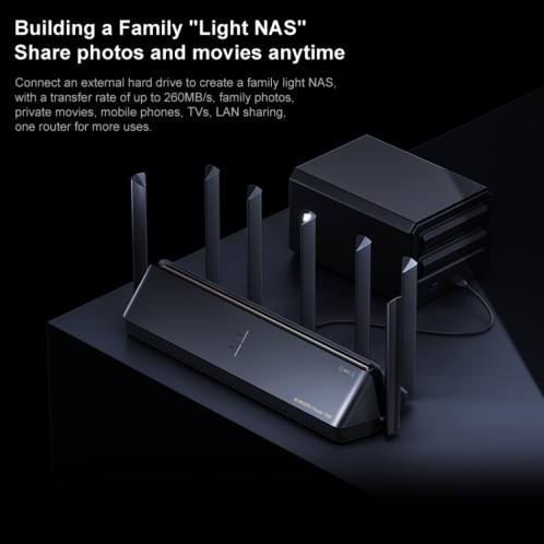 Original Xiaomi WiFi Router 7000 Amplificateur de signal indépendant à 8 canaux Mémoire 1 Go, prise US SX0042229-016