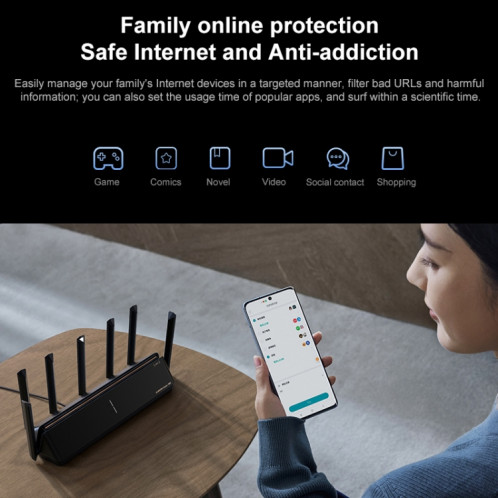 Original Xiaomi WiFi Router 7000 Amplificateur de signal indépendant à 8 canaux Mémoire 1 Go, prise US SX0042229-016