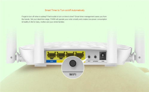 Tenda FH456 sans fil 2.4GHz 300Mbps routeur WiFi avec 4 * 5dBi Antennes externes (blanc) ST053W1868-07