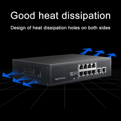 COMFAST CF-SG181P 10 ports Gigabit POE commutateur Ethernet 20 Gbps surveillance de la bande passante du fond de panier SC05001188-07
