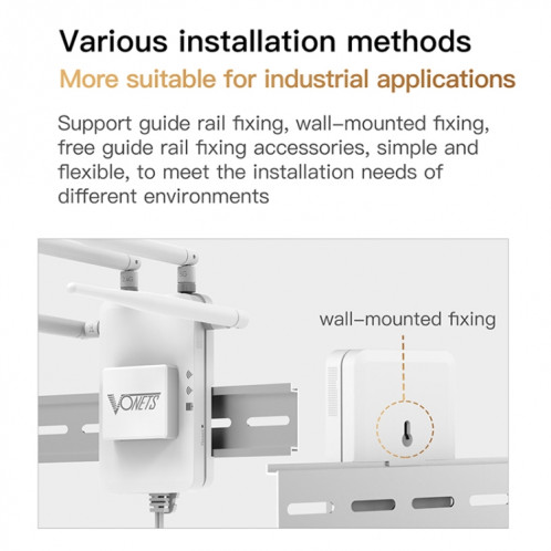 VONETS VAR1200-H 1200Mbps pont sans fil antenne externe répéteur WiFi double bande, avec ensemble d'adaptateurs cc SV1005313-08