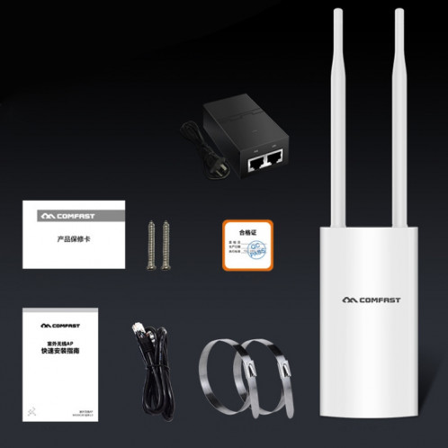 Comfast CF-EW72 1200mbs Amplificateur de signal étanche à l'étanche de l'étanchéité de l'étanchéité sans fil République WiFi Station de base avec 2 antennes SC36511520-07