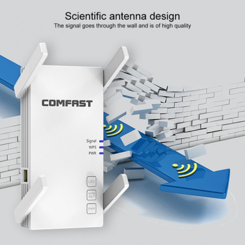 COMFASE CF-AC2100 2100MBPS WIFI WIFI WIFI Signal AMPLIORER RÉPLOIRE ROUTER NETWORK ROUTER AVEC 4 Antennes, Fiche EU SC59EU1713-08