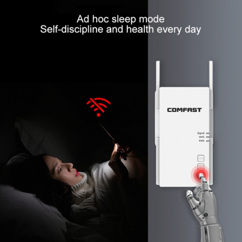 COMFASE CF-AC2100 2100MBPS WIFI WIFI WIFI Signal AMPLIORER RÉPLOIRE ROUTER NETWORK ROUTER AVEC 4 Antennes, Fiche EU SC59EU1713-08