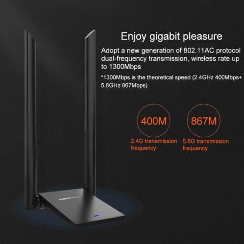 Confast CF-WU782ACV2 Adaptateur de réseau USB WiFi à double bande de 1300Mbps SC36641615-08