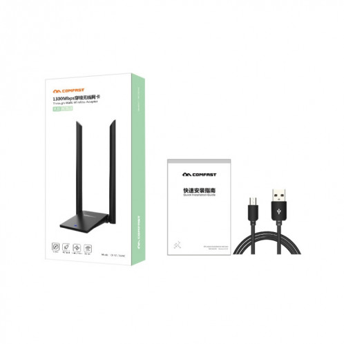 Confast CF-WU782ACV2 Adaptateur de réseau USB WiFi à double bande de 1300Mbps SC36641615-08