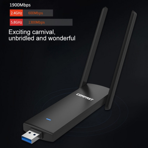 Confast CF-939AC 1900Mbps Adaptateur de réseau USB WiFi Dual-Band avec base USB 3.0 SC3665637-09