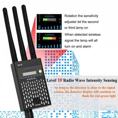 Détecteur de caméra WiFi du détecteur de signal sans fil G618 SH00141080-07