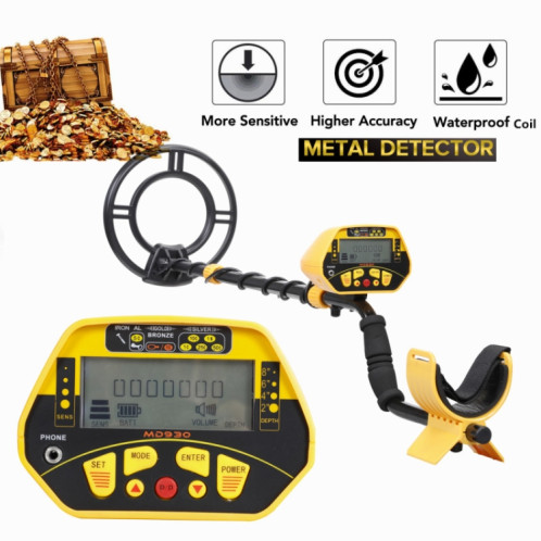 MD930 Haute sensibilité et positionnement précis Détecteur de métaux souterrains avec rétroéclairage SH0015640-08
