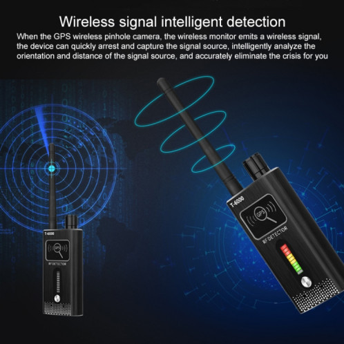 T-6000 GPS Signal Lens RF Tracker WiFi GSM Bug Detector (Or) SH263J741-09