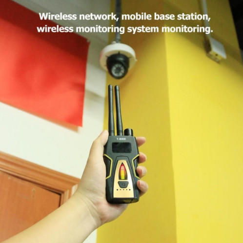 Détecteur de signal RF T-8000 Détecteur audio GSM Détecteur de balayage GPS (Argent) SH264S1118-09