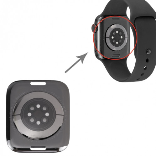Pour Apple Watch Series 7 45MM Version GPS couvercle arrière en verre avec bobine de charge sans fil SH00561963-06