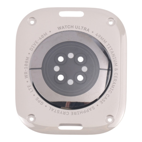 Pour Apple Watch Ultra 2 49 mm A2986 A2987 LTE Version Coque arrière en verre (gris titane) SH1TCL1132-07