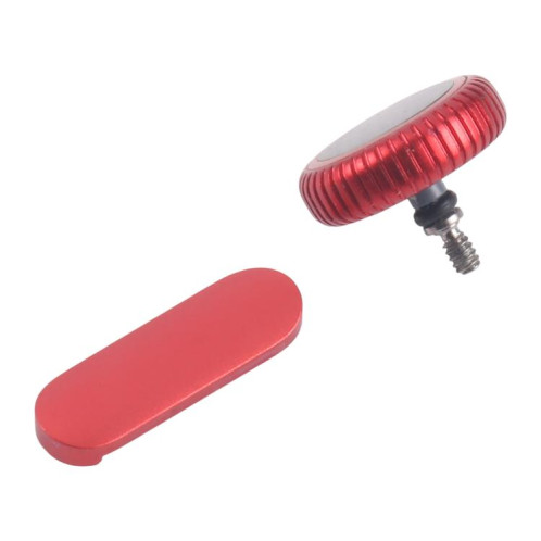 Pour Apple Watch Series 9 41 mm/45 mm GPS, ensemble écrou couronne/bouton d'alimentation (rouge) SH289R926-04