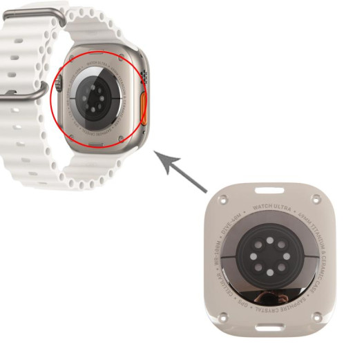 Coque arrière en céramique d'origine (blanche) pour Apple Watch Ultra 3 49 mm SH445W1869-07