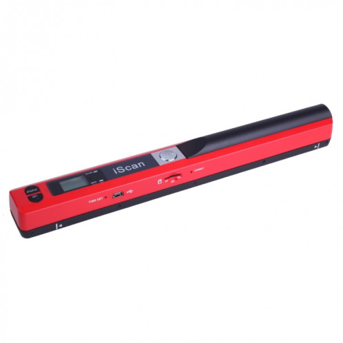 iScan01 Portable Document Portable HandHeld Scanner avec écran LED, A4 Contact Image Sensor, Support 900DPI / 600DPI / 300DPI / PDF / JPG / TF (Rouge) SI001R0-06