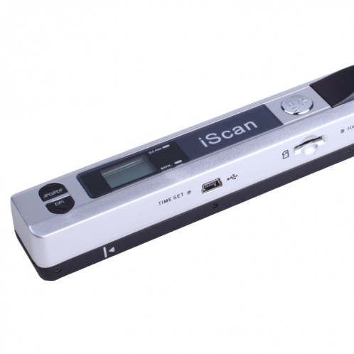 iScan01 Portable Document Portable HandHeld Scanner avec écran LED, A4 Contact Image Sensor, Support 900DPI / 600DPI / 300DPI / PDF / JPG / TF (Argent) SI001S0-06