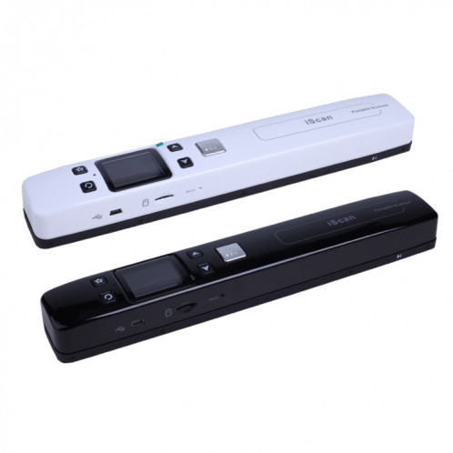 iScan02 Scanner portatif portable à double rouleau de document mobile avec l'affichage à LED, support 1050DPI / 600DPI / 300DPI / PDF / JPG / TF (blanc) SI002W9-09