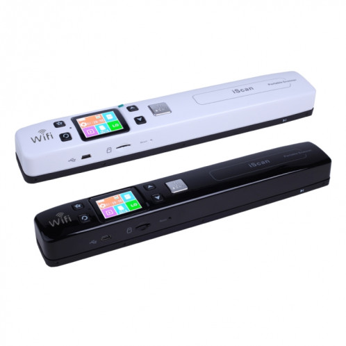 iScan02 WiFi Double Portable Mobile Document Scanner portatif avec écran LED, support 1050DPI / 600DPI / 300DPI / PDF / JPG / TF (blanc) SI003W4-09