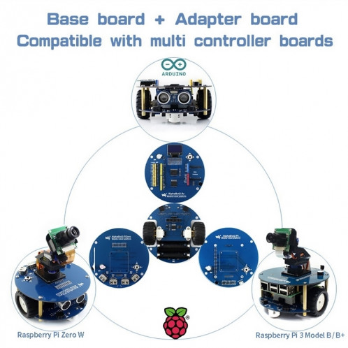 Kit de construction de robot Waveshare AlphaBot2 pour Arduino (sans contrôleur Arduino) SH915531-07