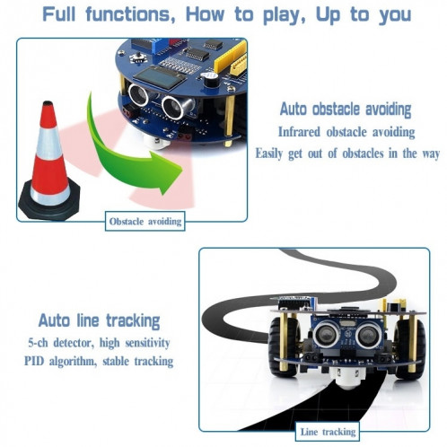 Kit de construction de robot Waveshare AlphaBot2 pour Arduino (sans contrôleur Arduino) SH915531-07