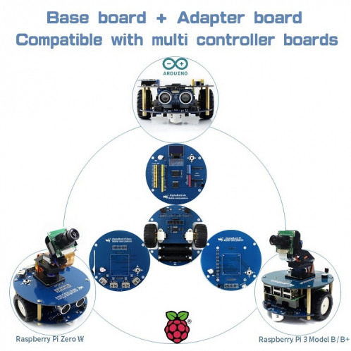 Kit de construction de robot Waveshare AlphaBot2 pour Raspberry Pi 3 modèle B SH92831443-07