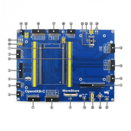 Waveshare Open429I-C Package A, Carte de développement STM32F4 SW01471791-07