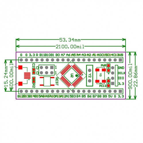 Carte de développement LDTR-WG0158 STM32F103C8T6 STM32 SH7767423-06
