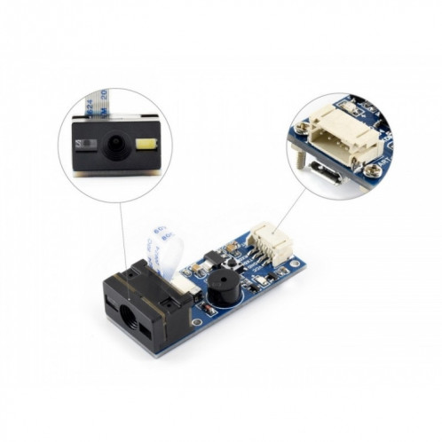 Module de scanner de codes à barres Waveshare, lecteur de codes 1D / 2D SW8032740-05