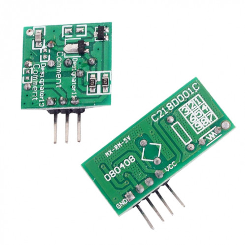 LDTR-WG0241 Émetteur sans fil DIY 433 MHz + module de réception super régénération (vert) SH469G1365-04