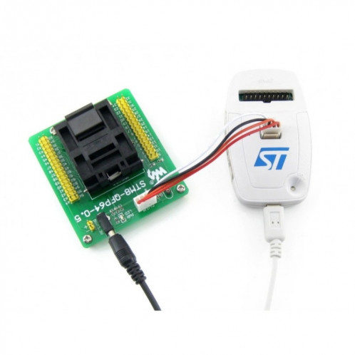 Waveshare STM8-QFP64-0.5, adaptateur de programmeur SW5167464-05