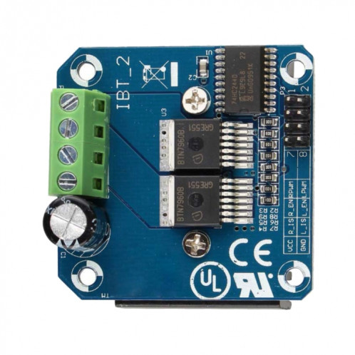LDTR-WG0247 H-Bridge PWM Semiconductor Double BTS7960B DC 43A Pilote de moteur pas à pas (bleu) SH987L831-04