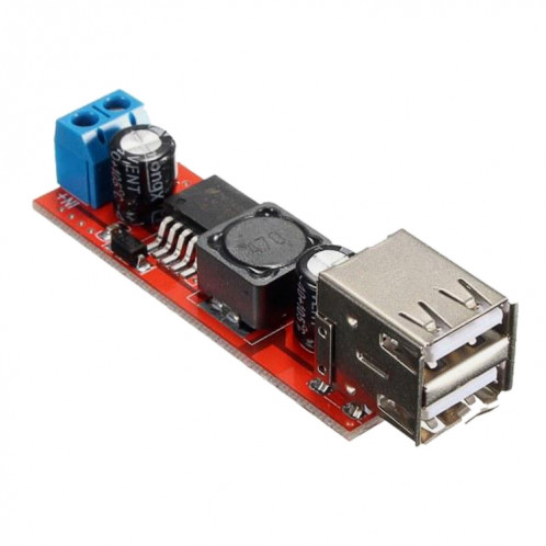 LDTR-WG0257 Dual USB 9V / 12V / 24V / 36V à 5V convertisseur DC-DC 3A Module d'alimentation abaisseur (rouge) SH271R1977-06