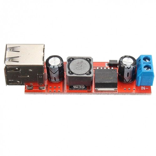 LDTR-WG0257 Dual USB 9V / 12V / 24V / 36V à 5V convertisseur DC-DC 3A Module d'alimentation abaisseur (rouge) SH271R1977-06