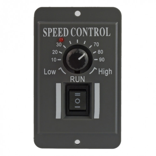 LDTR-WG0265 DC 6A régulateur de vitesse du moteur ralentit le contrôleur de moteur interrupteur de commande rotatif positif et négatif 12 V / 24 V / 36 V / 48 V (noir) SH394B1421-07