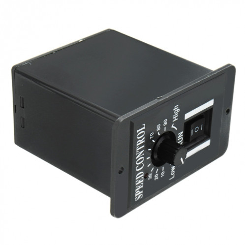 LDTR-WG0265 DC 6A régulateur de vitesse du moteur ralentit le contrôleur de moteur interrupteur de commande rotatif positif et négatif 12 V / 24 V / 36 V / 48 V (noir) SH394B1421-07