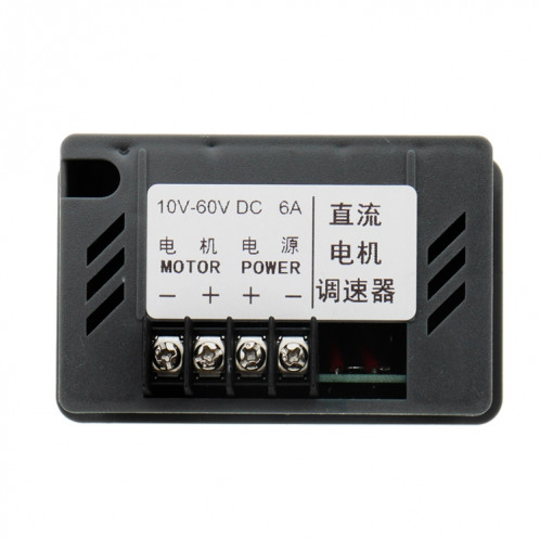 LDTR-WG0265 DC 6A régulateur de vitesse du moteur ralentit le contrôleur de moteur interrupteur de commande rotatif positif et négatif 12 V / 24 V / 36 V / 48 V (noir) SH394B1421-07