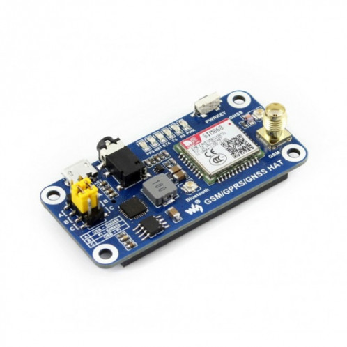 HAT Waveshare GSM / GPRS / GNSS / Bluetooth pour Raspberry Pi SW92291046-07
